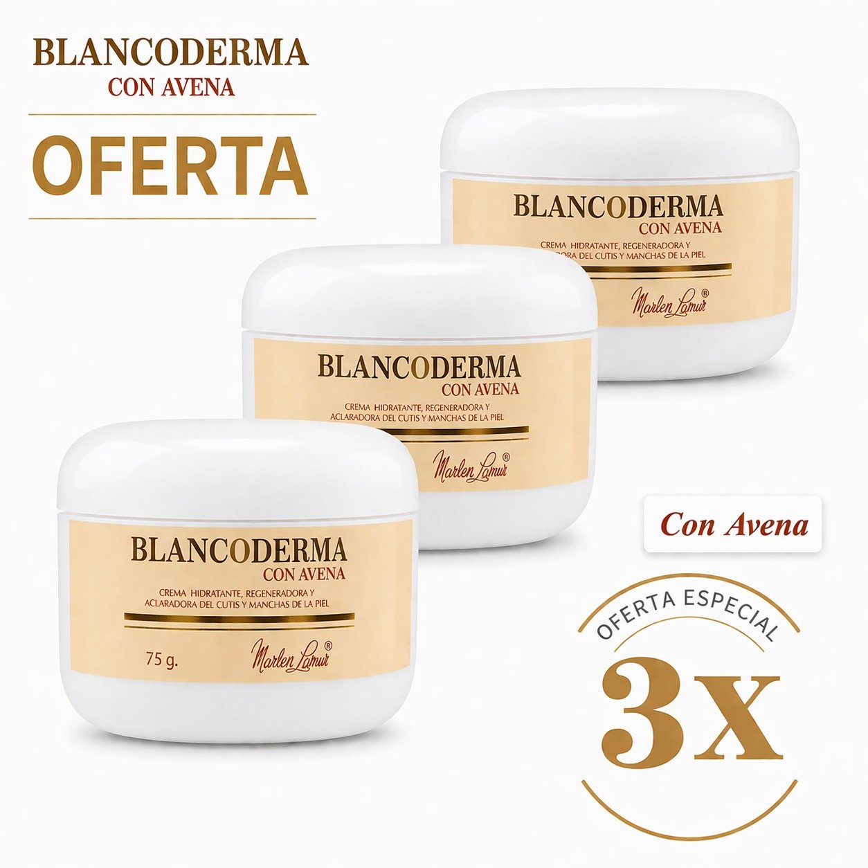 Tratamiento 3 Blancodermas Con Avena Piel Grasa